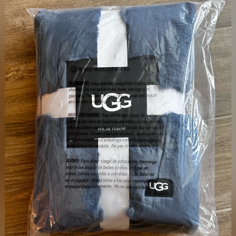 NWT UGG Tahoe Blue Polar Throw Blanket